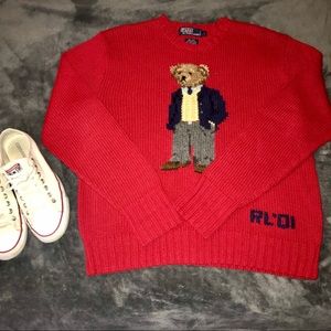 Polo Ralph Lauren Bear Vintage Sweater Handknit